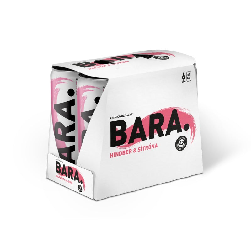 BARA - Hindber og sítróna 4% 6x330ml